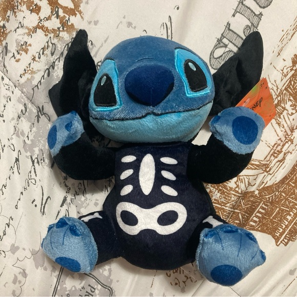 Disney Halloween Lilo And Stitch Skeleton Costume 8" Plush Stuffed Doll New - Picture 3 of 10